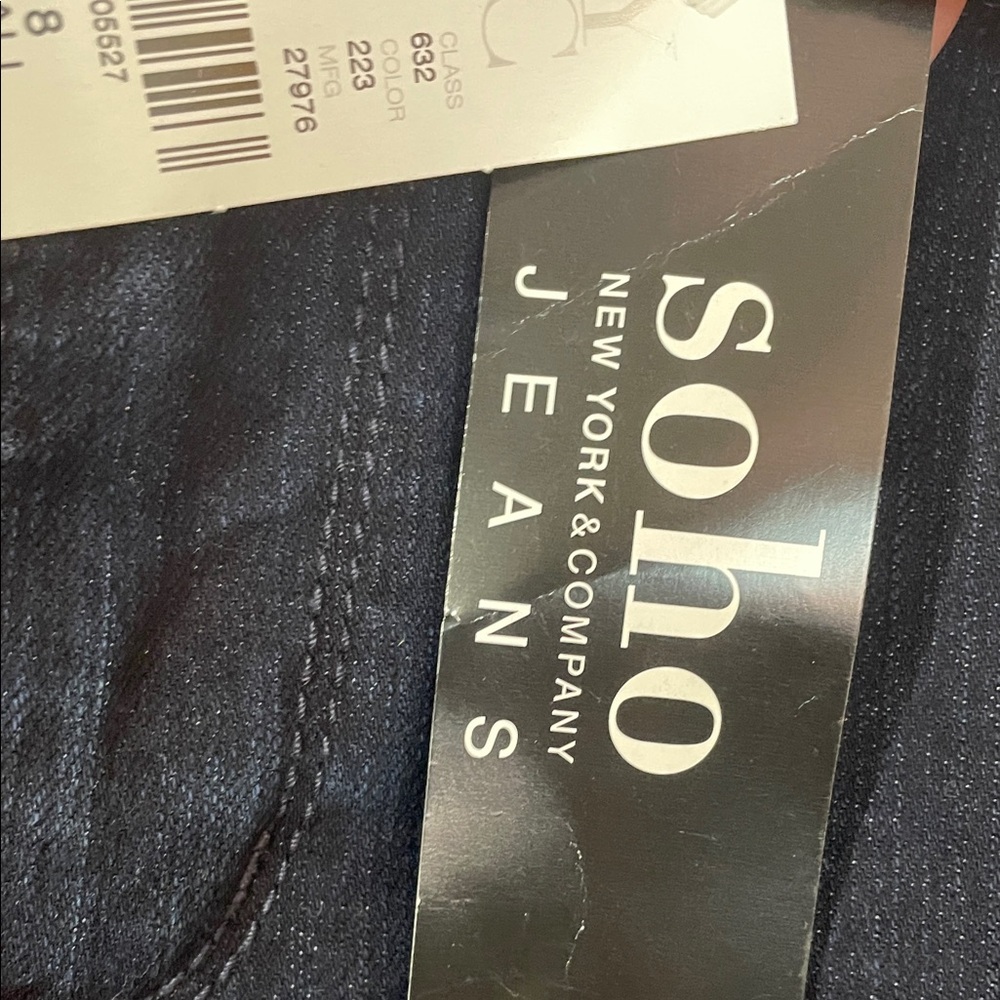 NWT - Soho Women's Dark Blue Curvey Boot Cut Jeans Tall - Picture 4 of 6